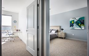 Orange apartment for rent - View of two bedrooms with carpeted floors, one bedroom and one office