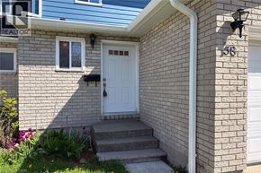 Thorold townhouse for rent - A house with a white door and a number 58 on the wall.