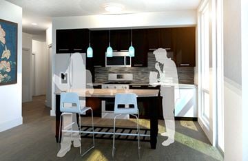 Baton Rouge apartment for rent - a rendering of a kitchen and dining room in a house