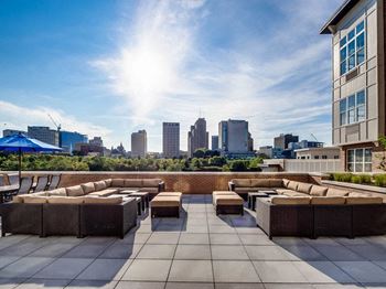 Outdoor terrace lounge