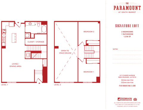 Floor plan for 2 beds, 1 bath, 1239 sqft