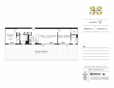 Floor plan for 2 beds, 2 baths, 1010 sqft