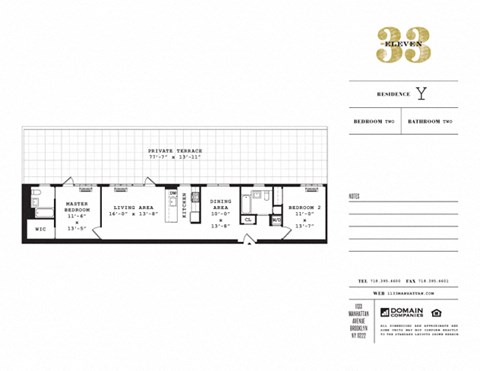 Floor plan for 2 beds, 2 baths, 1156 sqft