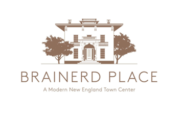 Portland apartment for rent - A logo for Brainerd Place, a modern New England town center.