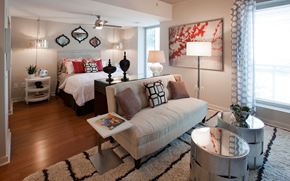 Atlanta apartment for rent - a bedroom with a couch and a bed in it