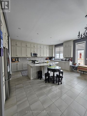 Vaughan (Kleinburg) house for rent - A kitchen with a table and chairs in the middle of the room.