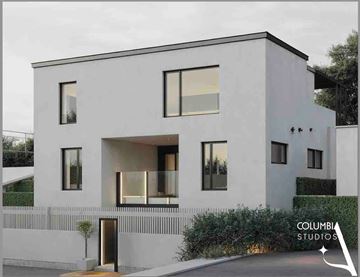 San Diego apartment for rent - A modern house with a white exterior and a balcony on the second floor.