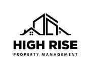 Red Deer apartment for rent - A logo for High Rise Property Management featuring a black and white image of a building.