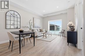 Brockton multi-family for rent - A modern interior space with wooden furniture and a bar area.