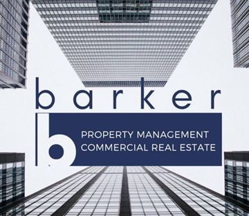 Baton Rouge apartment for rent - A logo for Barker Property Management in commercial real estate.