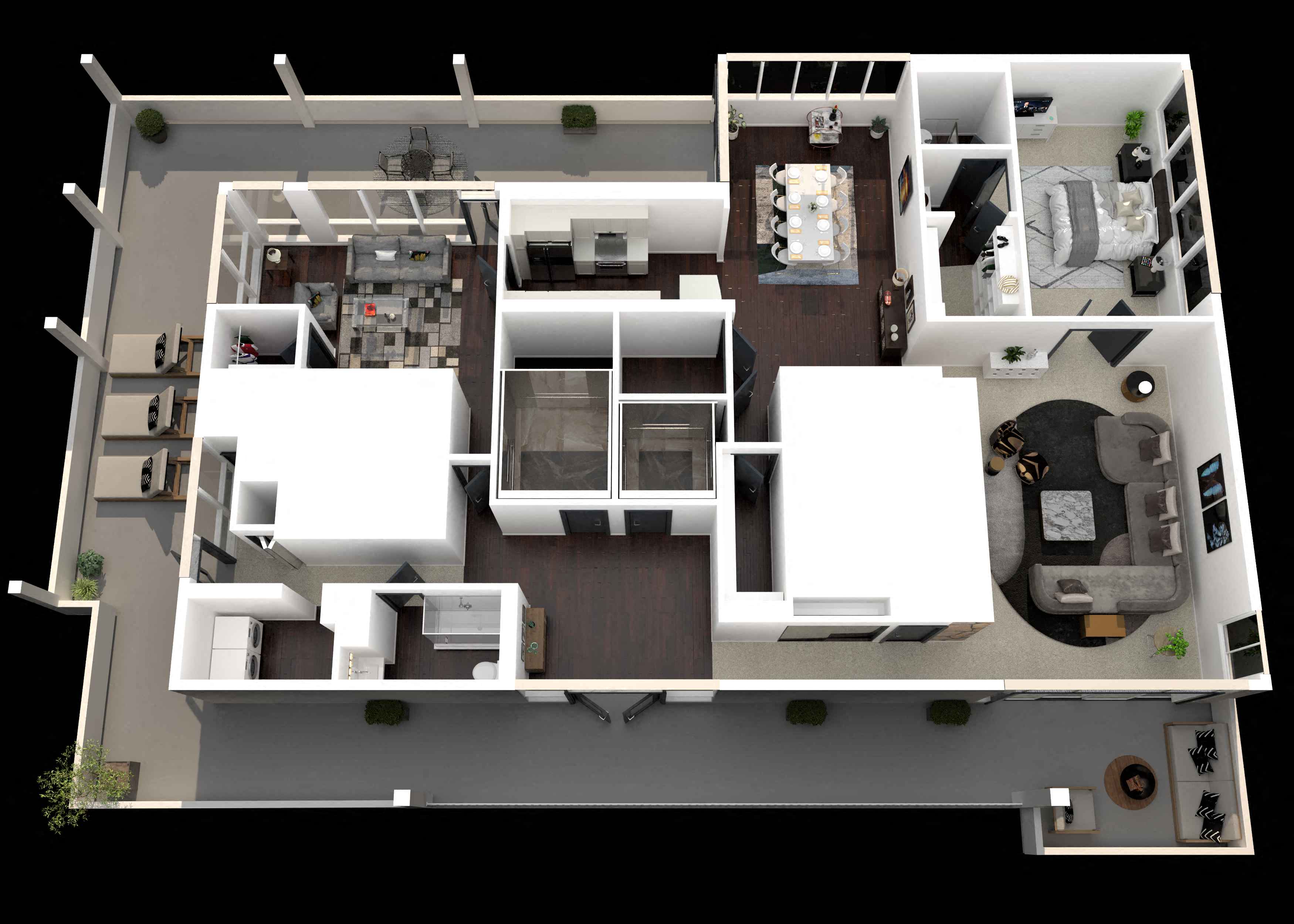 Floor plan for 2 beds, 2 baths, 2794 sqft