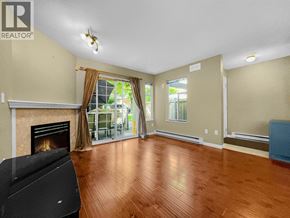 Burnaby townhouse for rent - A living room with a fireplace and a television.