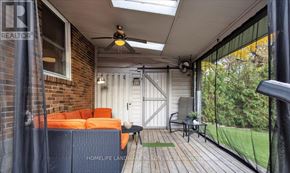 Toronto (Willowdale East) house for rent - A patio with a table and chairs is shown.