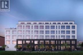 Ottawa apartment for rent - A modern building with the logo of Royal LePage Team Realty, Brokerage on it.