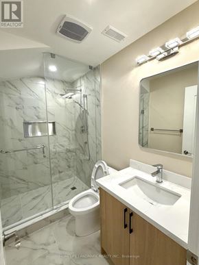 Newmarket (Glenway Estates) apartment for rent - A white sink in a marble bathroom.