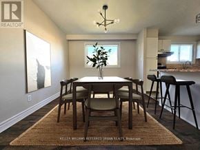 Pickering (West Shore) apartment for rent - A dining room with a table and chairs.