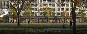 Burlington (Lasalle) condo for rent - A rendering of a modern building with people walking in front.