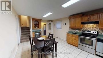 London North (North K) apartment for rent - A kitchen with a table and chairs in the middle of the room.
