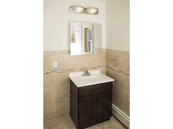 Bathroom at troy hills village