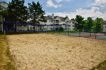 Sand volleyball court