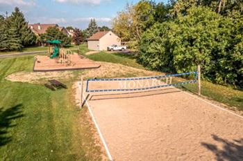 Sand volleyball court