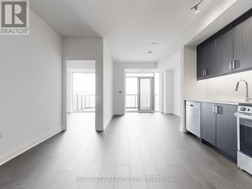 Toronto (Bathurst Manor) condo for rent - A spacious kitchen with a sink, stove, and oven is visible in the image.