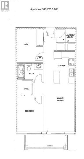 Bonnechere Valley apartment for rent - Apartment floor plan with labeled rooms such as kitchen and living room.