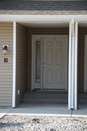 Fargo townhouse for rent - Front Door View at The Pines Townhomes, Fargo, North Dakota