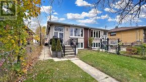 Toronto (Downsview-Roding-Cfb) apartment for rent - A house with a front yard and a tree with yellow leaves.