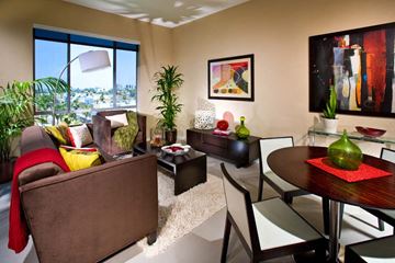 Long Beach apartment for rent - a living room filled with furniture and a table