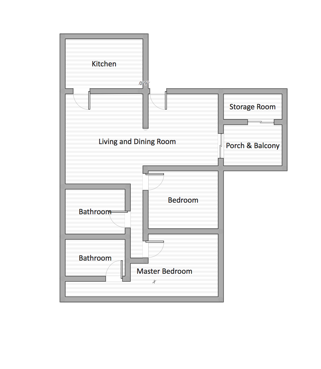 Floor plan for 2 beds, 2 baths, 1325 sqft