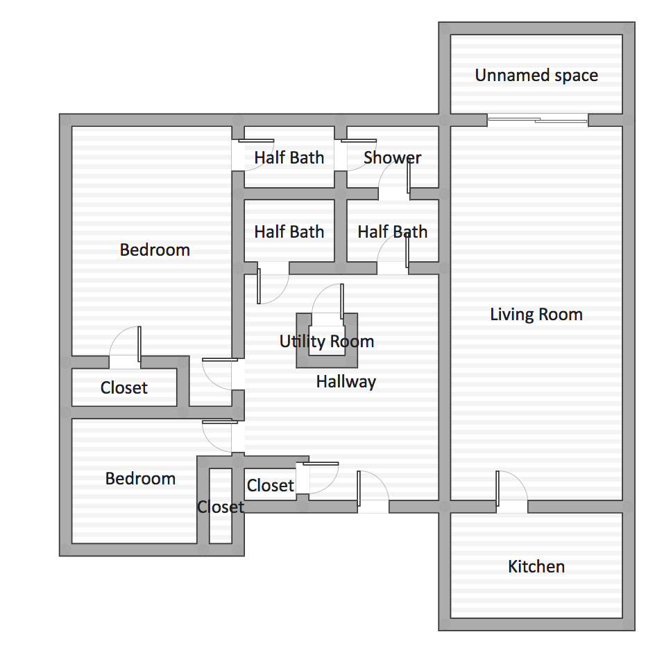 Floor plan for 2 beds, 1.5 baths, 1080 sqft