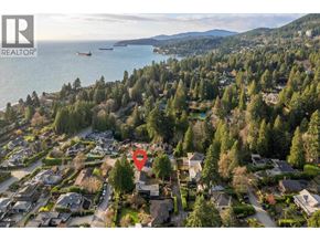 West Vancouver apartment for rent - A bird's eye view of a residential area with a house marked by a red heart.