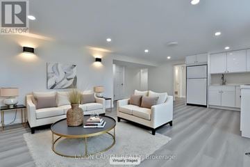 Richmond Hill (Crosby) apartment for rent - A modern living room with a coffee table in the center.