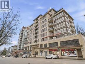 New Westminster apartment for rent - A tall building with a flat roof and a balcony on the top floor.
