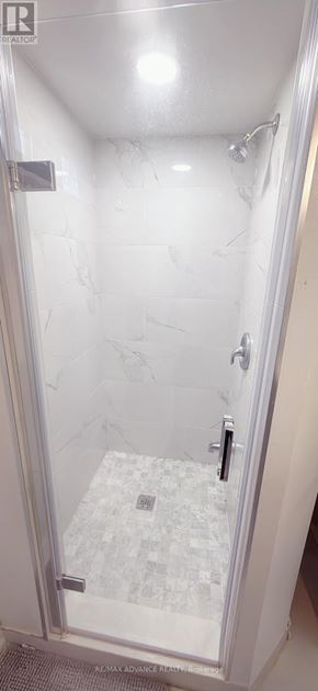 Toronto (Parkwoods-Donalda) apartment for rent - A white bathroom with a walk in shower.