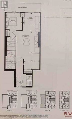 Toronto (Church-Yonge Corridor) condo for rent - A floor plan for a building with multiple levels and rooms is shown.