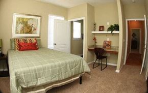 Midway Park apartment for rent - a bedroom with a bed and a desk