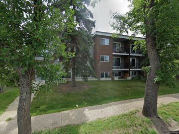 Edmonton apartment for rent - A tree is in front of a building.