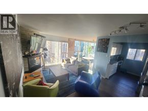 Vancouver apartment for rent - A living room with a television, two chairs, and a couch.