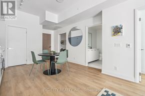 Toronto (Thorncliffe Park) condo for rent - A dining room with a table and chairs.
