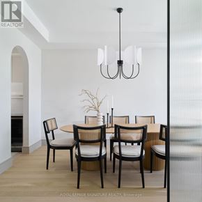 Toronto (Playter Estates-Danforth) apartment for rent - A dining room with a table set for four.
