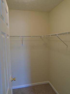 Lebanon apartment for rent - the closet in the master bedroom has a large shower curtain