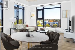 Ottawa apartment for rent - A modern living room with a large table and chairs.