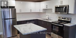 St. Catharines (Vine/Linwell) multi-family for rent - A kitchen with a marble countertop and stainless steel appliances.