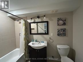 Mississauga (Churchill Meadows) apartment for rent - A bathroom with a white sink and toilet.