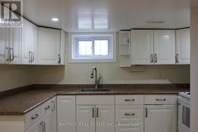 Richmond Hill (Crosby) apartment for rent - A kitchen with white cabinets and a granite countertop.