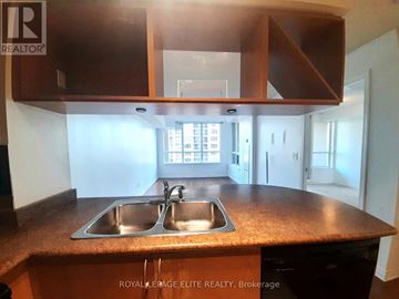 Mississauga (City Centre) condo for rent - A kitchen with a sink and cabinets.