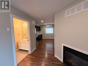 Barrie (City Centre) apartment for rent - A bathroom with a fireplace and a window.