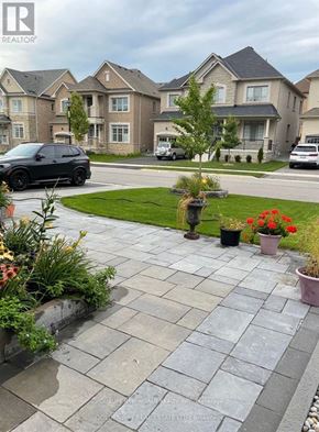 Newmarket (Stonehaven-Wyndham) apartment for rent - A residential area with houses and a paved walkway.